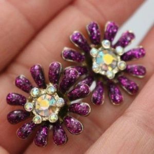 Betsey Johnson flower earrings